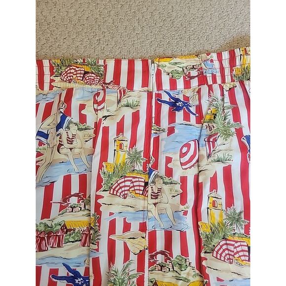 Vintage Alexander Campbell,red skirt,faux wrap, scarf design,sz 4 - Picture 6 of 10